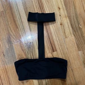 ONIA Laura Zip Choker Bikini Swim Top